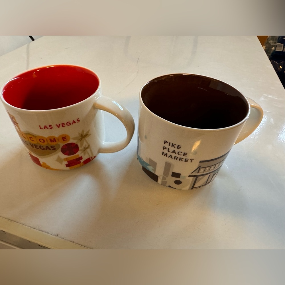 EUC Starbucks You Are Here mug Las Vegas Seattle
